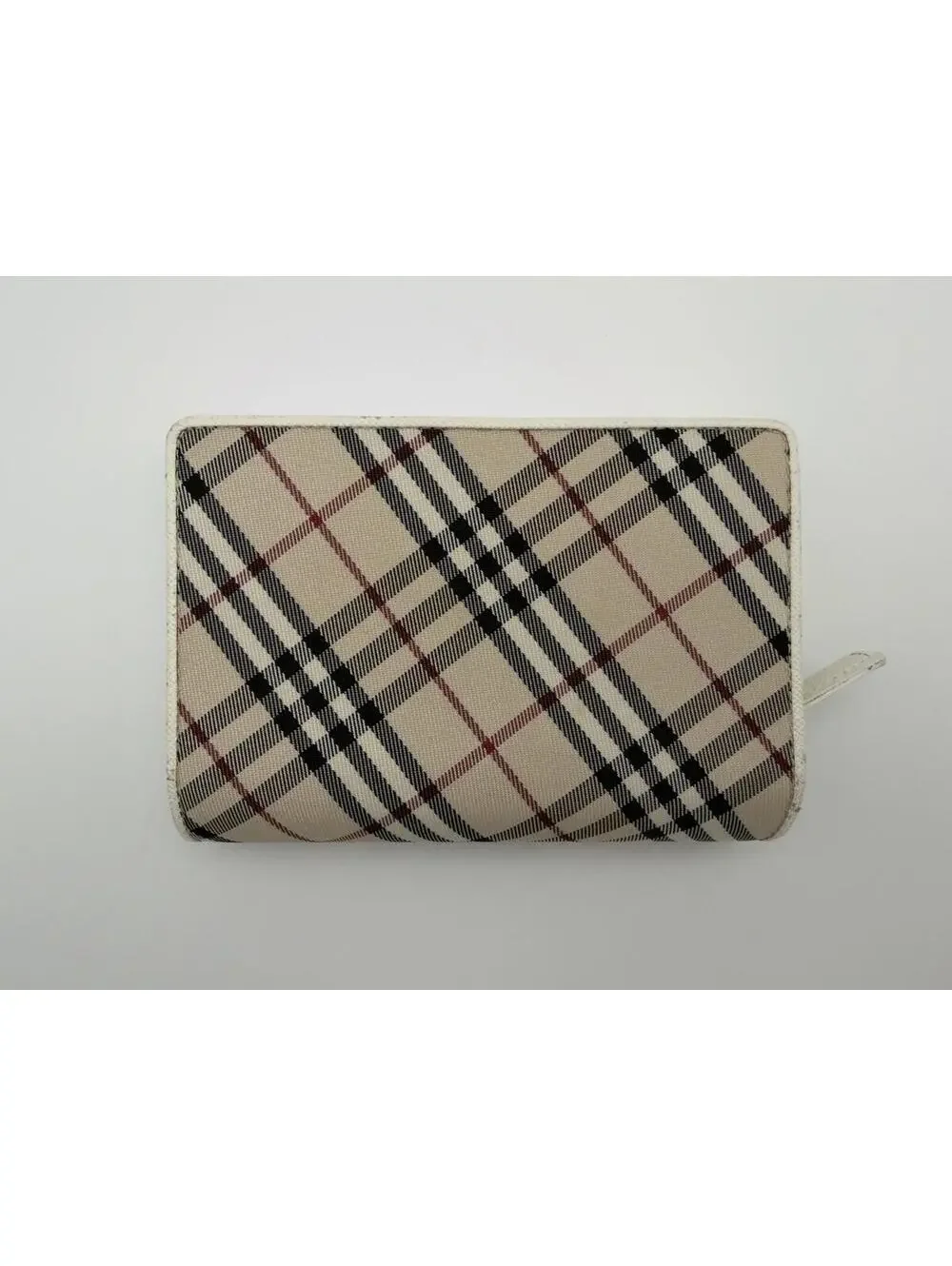 Authentic Burberry London Nova Check Pattern Leather Bi-fold Wallet Vintage COA